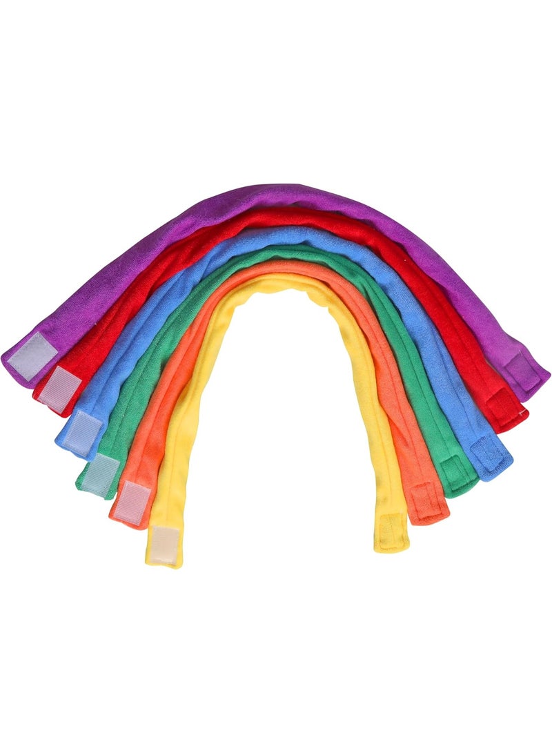 abley's Rainbow Sensory Chew Band, Multicolor Terry Cloth, Therapeutic Aid for Autism, Reusable Oral Motor Tool (Pack Of 6) - Image 1